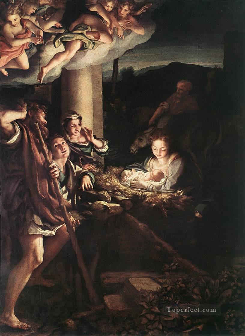 Nativity Holy Night Renaissance Mannerism Antonio da Correggio Oil Paintings